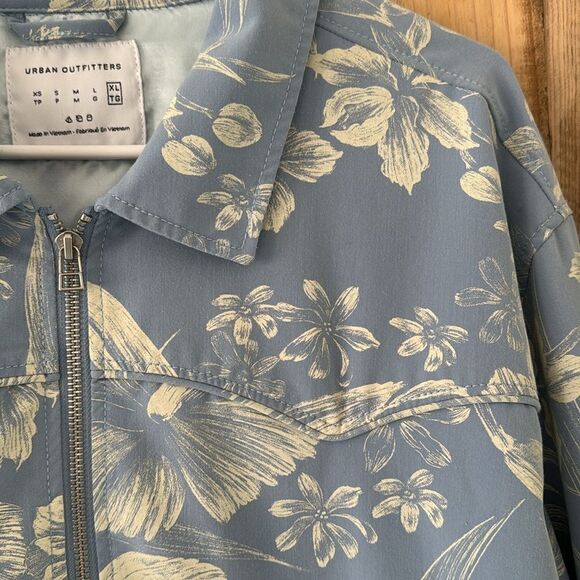 Urban Outfitters Floral Harrrington Hawaiian Lightweight Western Bomber Size XL - Picture 7 of 16